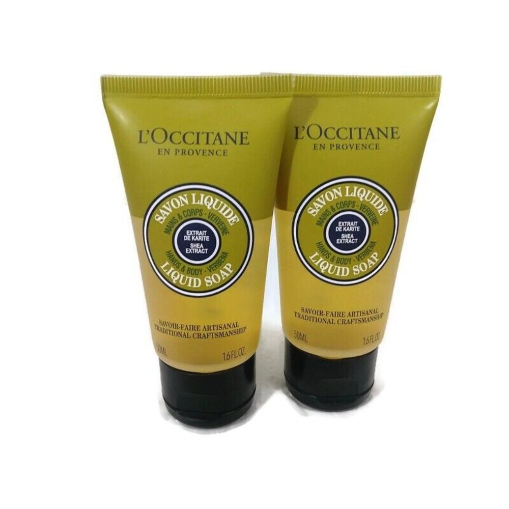 L'Occitane Verveine (Verbena) Hands & Body Liquid Soap 50ml X 2 NEW